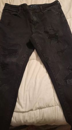 Aeropostale Skinny Athletic Skinny Jeans Black 32 X 30
