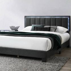 Queen LED Bed Frame Mattress Included