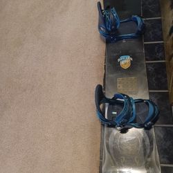 Burton Baron 62 Snowboard With Cartel Binders
