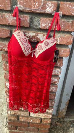 Red Lace Lingerie Babydoll with Tags