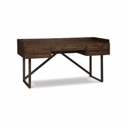 Industrial Wood Home Office Desk with Metal Legs