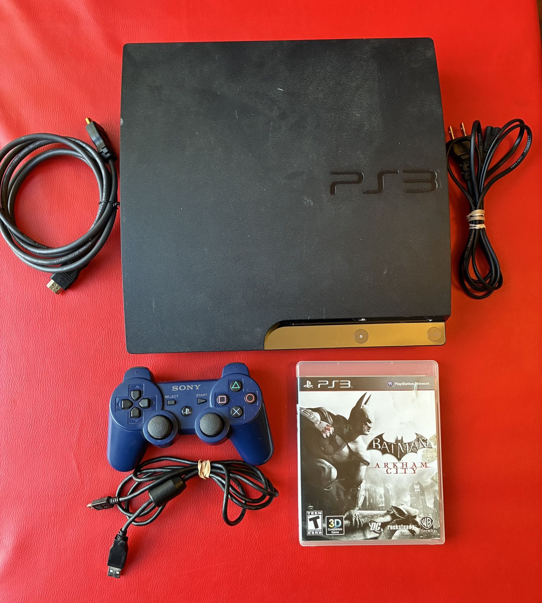 Sony PlayStation 3 (PS3) Slim Console 160GB w/ Batman: Arkham City