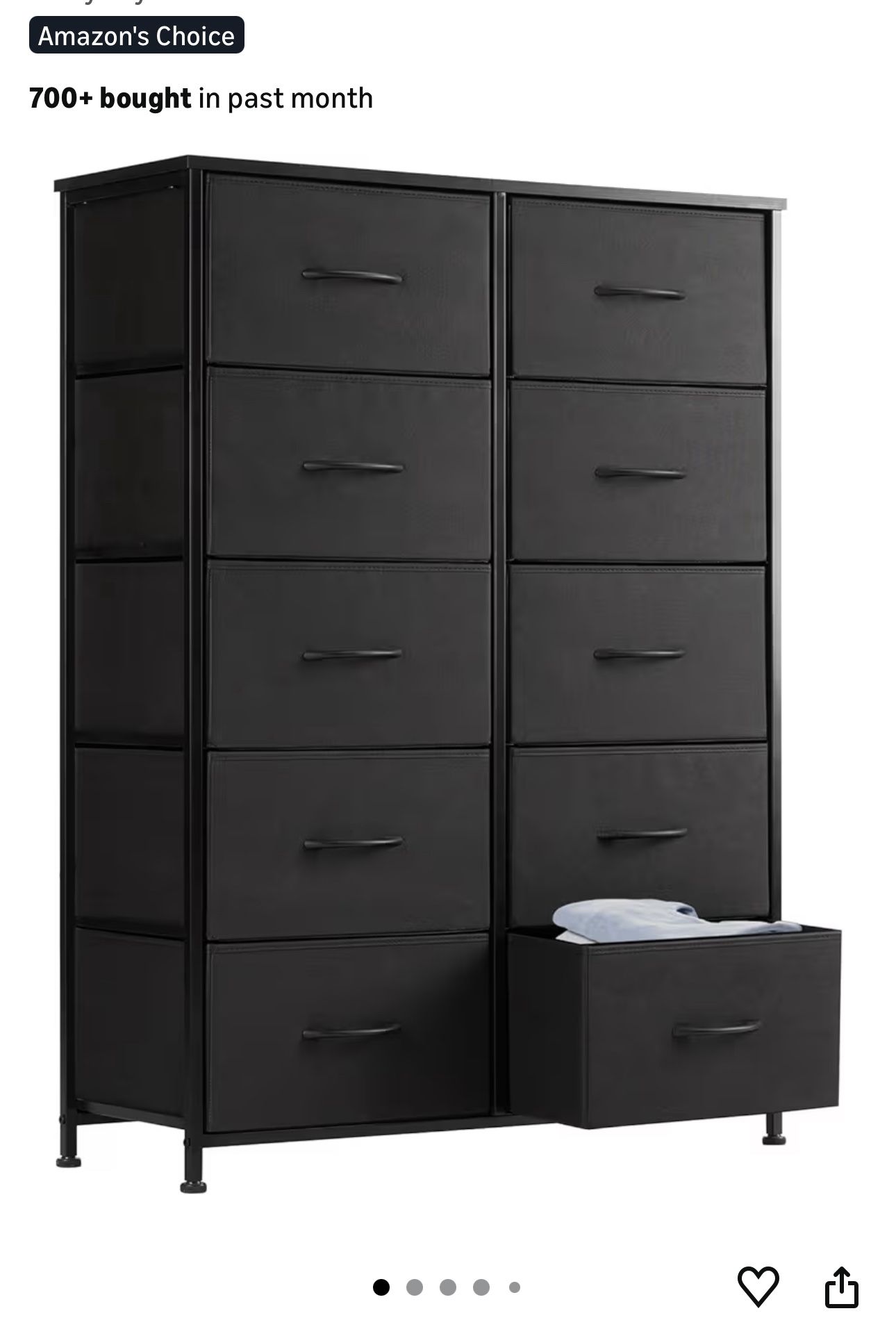 Fabric Dresser 10 Drawers