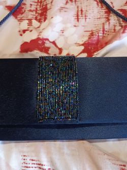 💙⭐Jessica McClintock Beaded Satin Clutch⭐💙