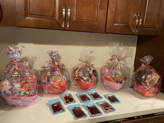 Valentine Basket, And Chilli Chamoy Gummy’s
