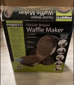 Presto flip side Belgian waffle maker