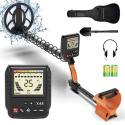 Waterproof 5 Modes Metal Detector with Higher Accuracy DSP Chip 10 Inch Coil Gold Detector with Big LCD Display Adjustable