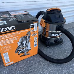 RIDGID 10 Gallon 6.0 Peak HP Stainless Steel Wet/Dry Shop Vacuum! Works great! Needs filter. Retails $135