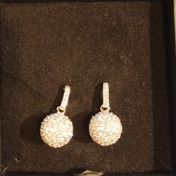 Diamond Globe Earrings