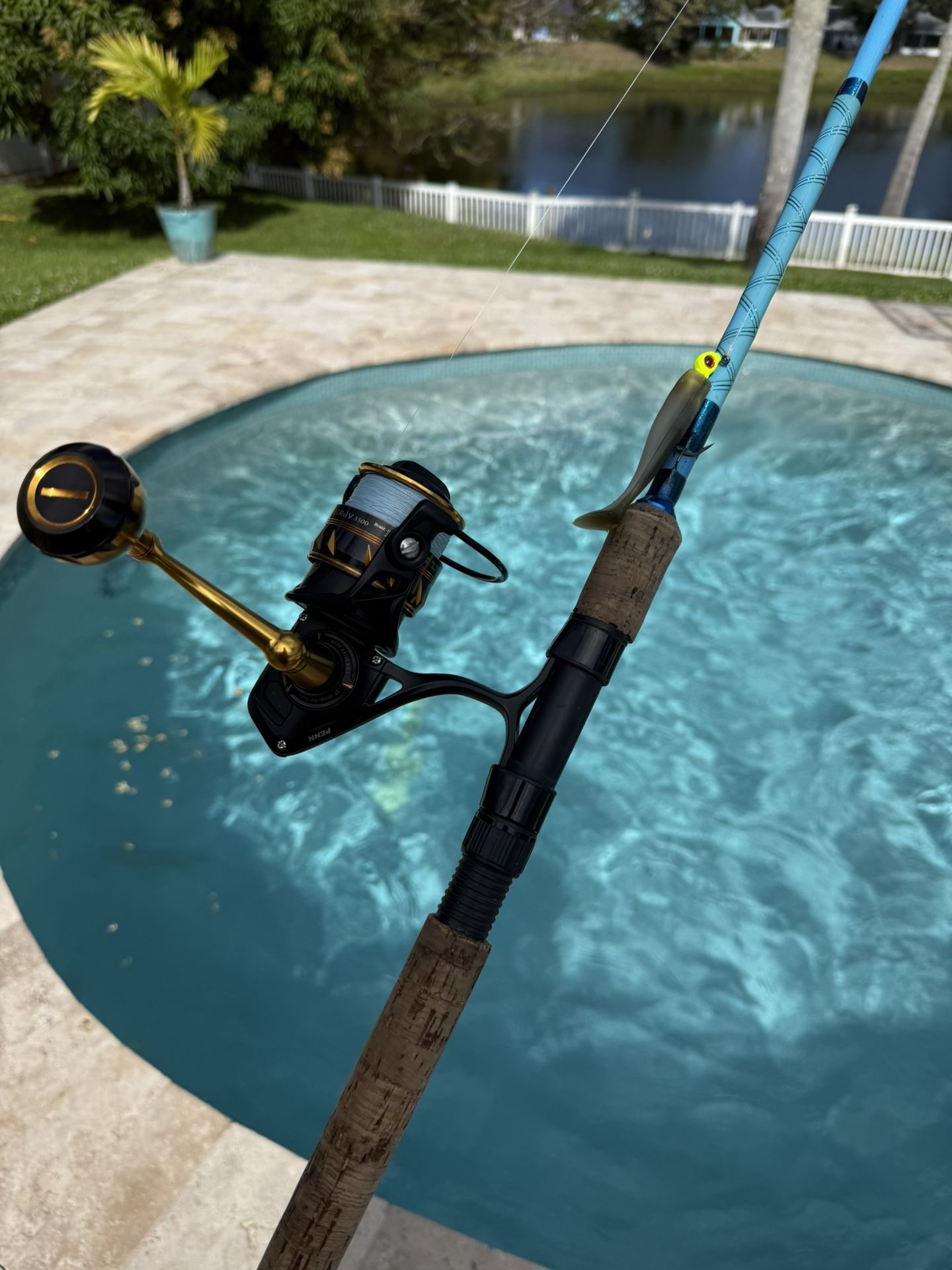 Mint 3500 Penn Slammer On Custom North Fork Rod