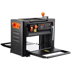 Benchtop Thickness Planer, Dual Speed, 13" Wide Table, Equipped with Three Blades, 15-Amp 2000W Motor, Includes 12" Extended Input Table, Designed for