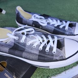 Converse Black Checker All Star Low Cut Men Size 11 New