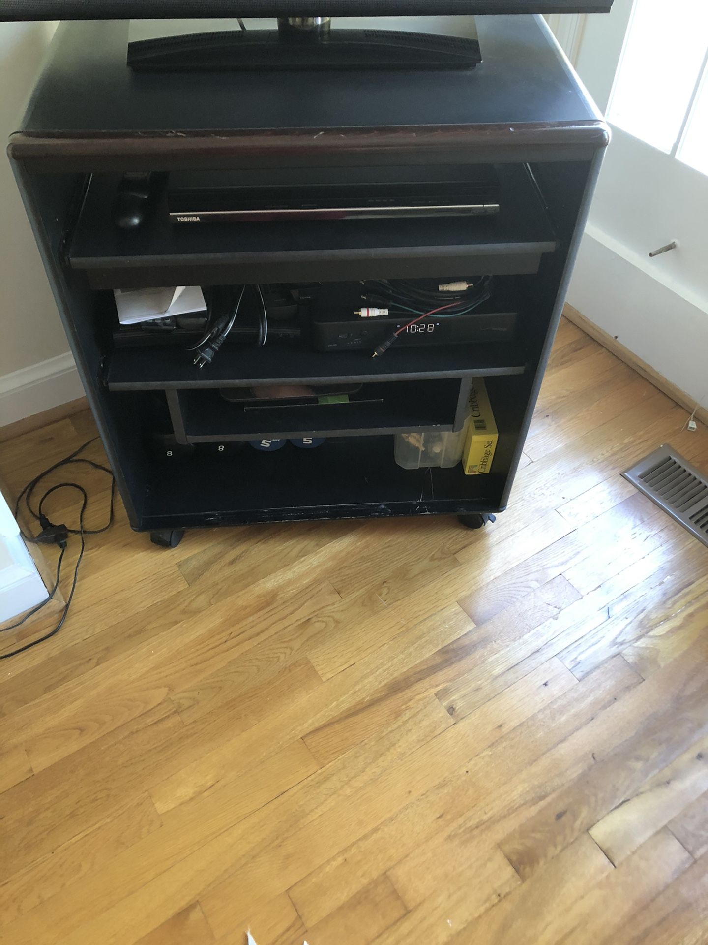 TV stand and computer desk, color black.