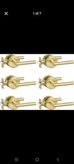 Gold Interior Door Handles lock Gold Privacy Lever matching lever Heavy Duty farmhouse modern 6 pack
