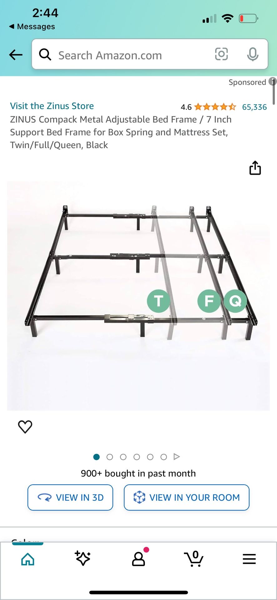 Adjustable Bed frame Twin/full/Queen AND Box Spring Easy Assembly