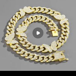 Cuban Link/Butterfly Necklace 