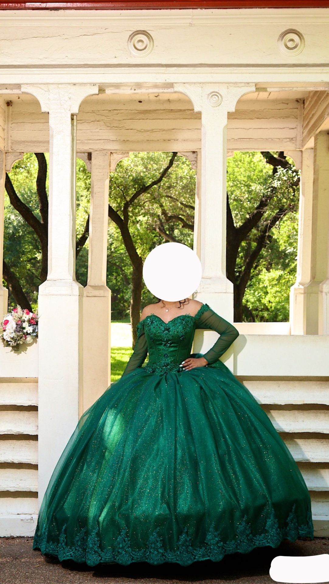 sachin and babi light blue dress Dark Green Sweet 15 Quinceanera Dresses with Gold Applique Sequin Ball –  Simplepromdress main image 0