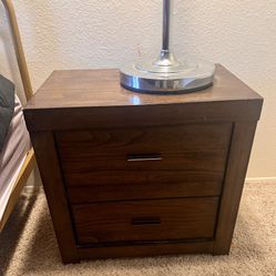 2-drawer Nightstand W/ 2 Power Outlets