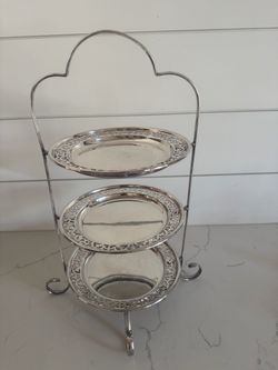 Mappin & Webb Silver 3-Tier Cake Stand