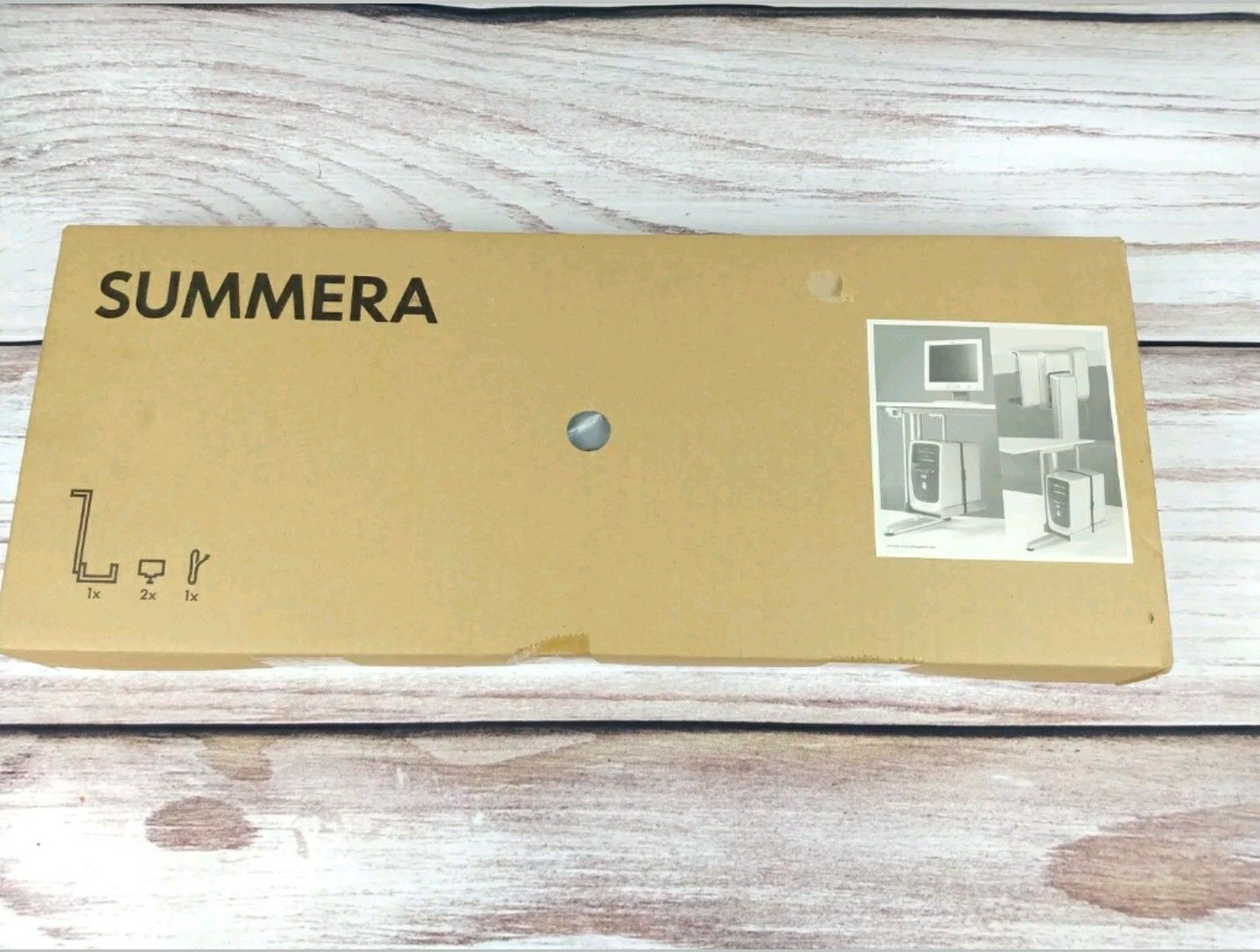 IKEA SUMMERA COMPUTER HOLDER GRAY METAL UNDER DESK CPU TRAY SHELF