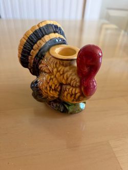 Ceramic Turkey Candle Holder
