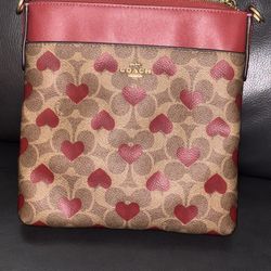 Red heart Coach bag