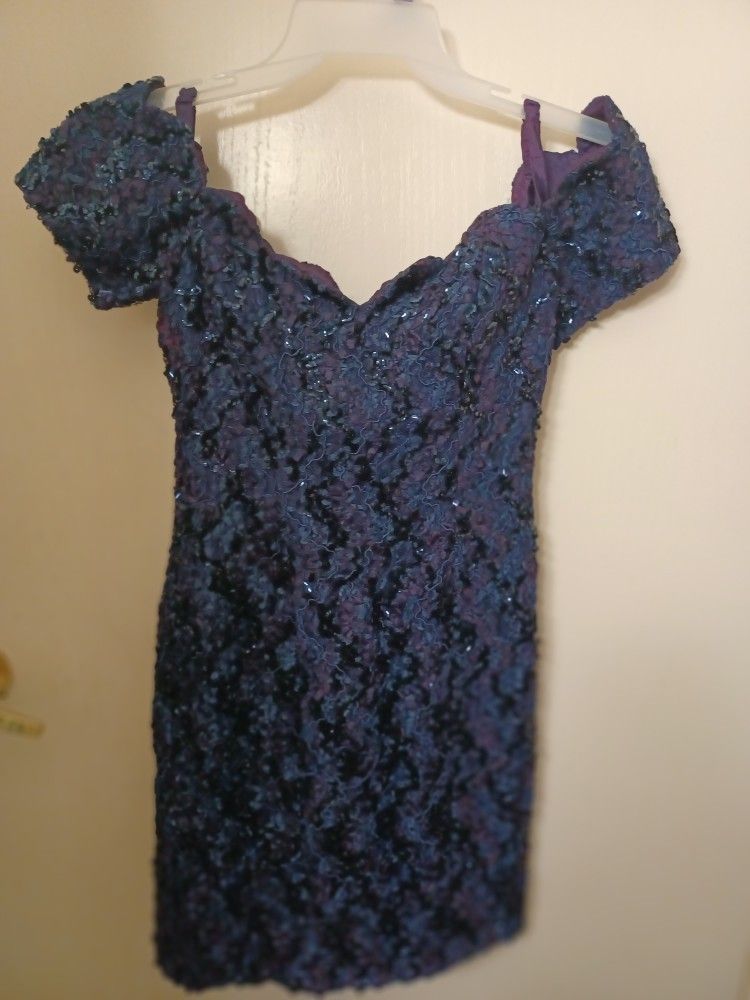Zum Zum Blue Purple Seq Dress Short.