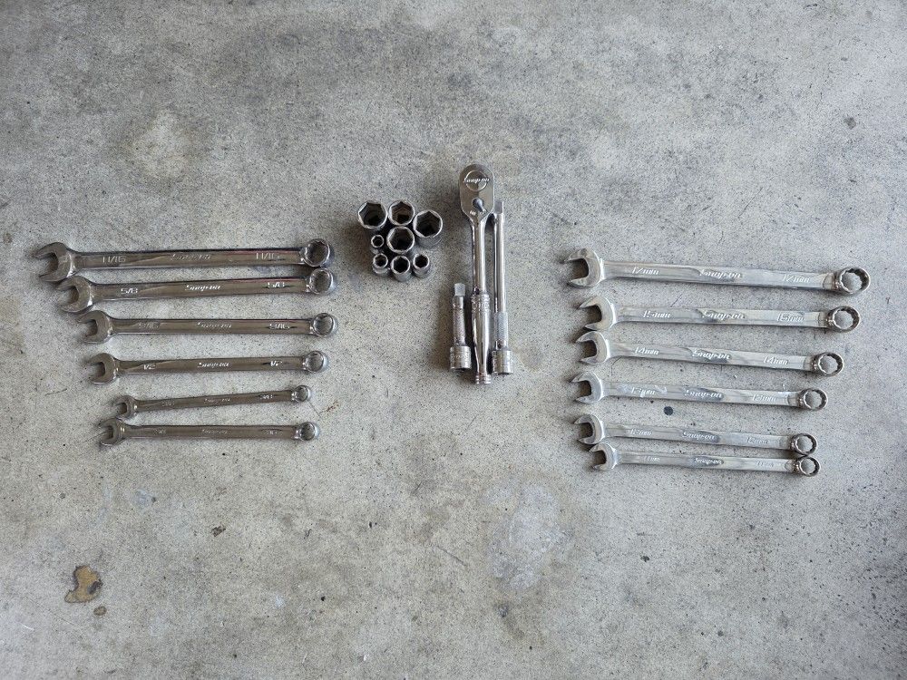 Snap On Tools 3/8 Ratchet Sockets Extension Metric Sae Wrenches