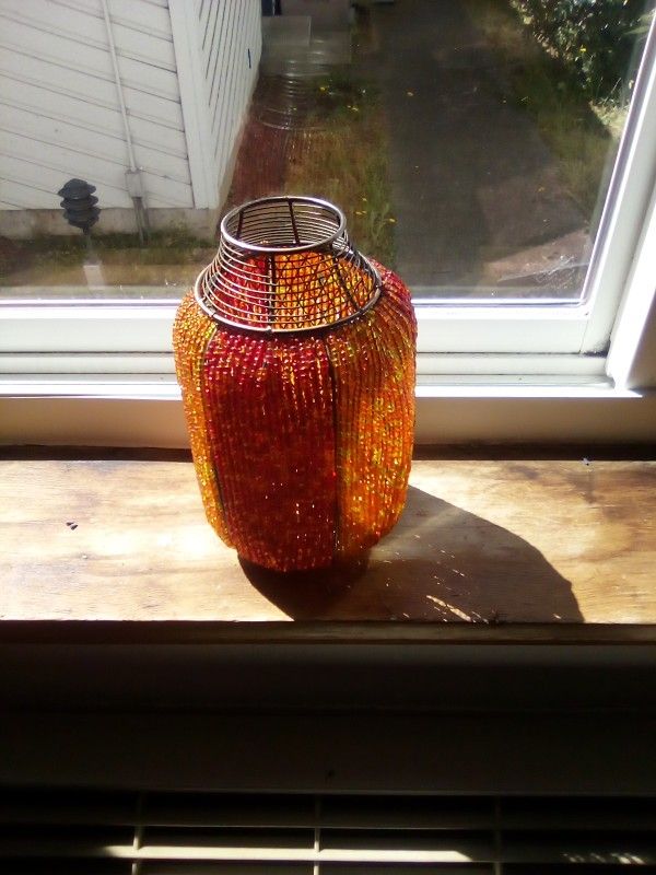 Large Candle/Light Shade (Beaded)