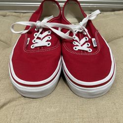  Low Top Red & White Vans 