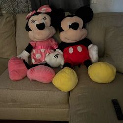 Mickey Mouse, Minnie, Mouse Stuffed Dolls