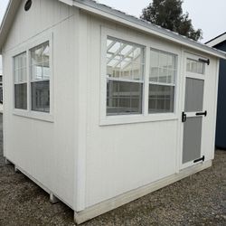 10x12 Greenhouse Shed - Tons of Windows, SunSky Roof & Built-In Shelving