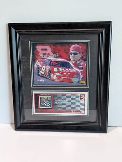 Dale Earnhardt Jr Budweiser #8 NASCAR Framed Racing Print Stamp Display 2004