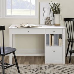 New White Desk or Make Up Vanity with Storage