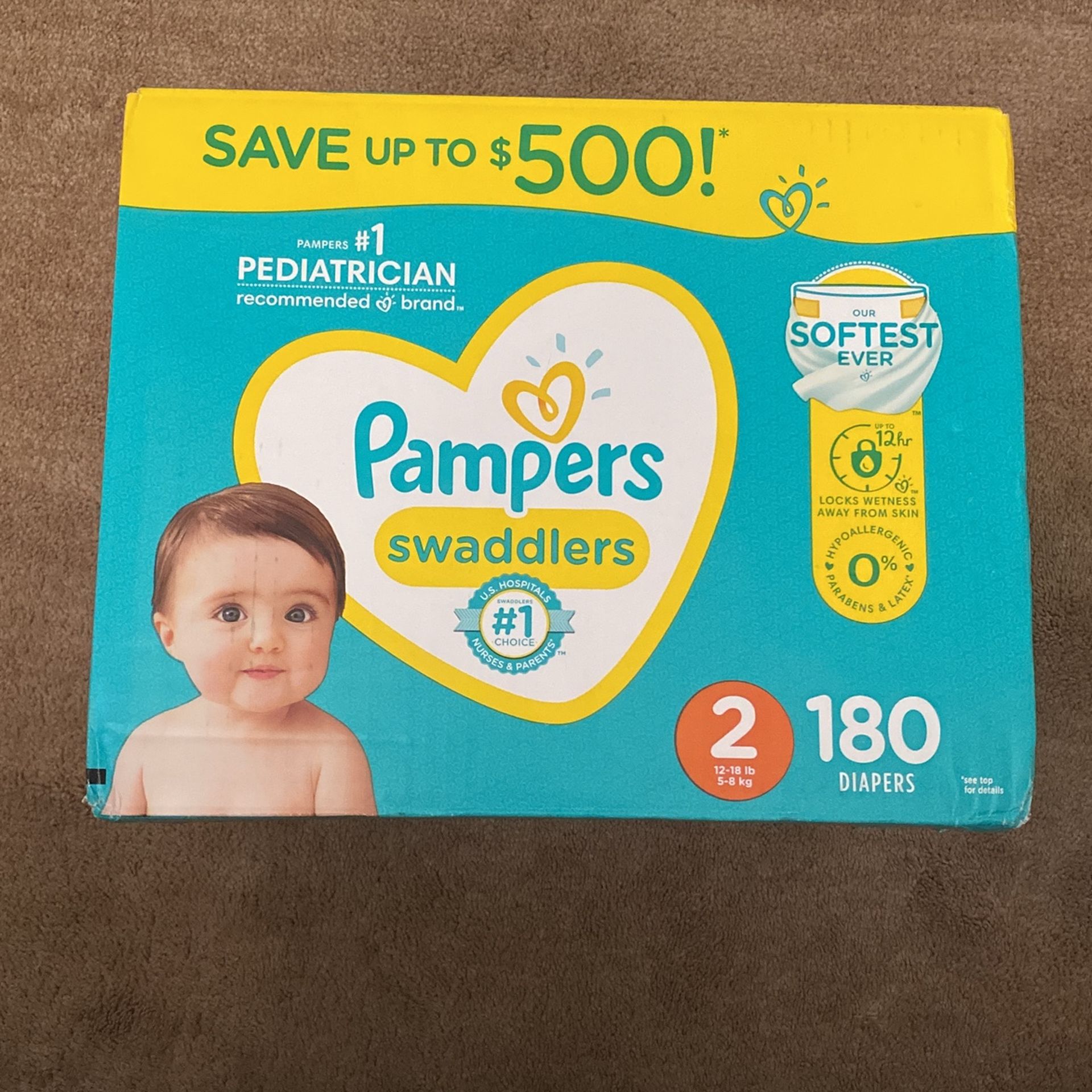 Pampers Size 2 180 diapers