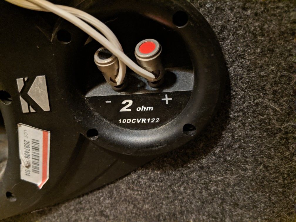 Kicker 2X 12" speakers, Box and Kenwood KAC7204 amplifier for Sale in