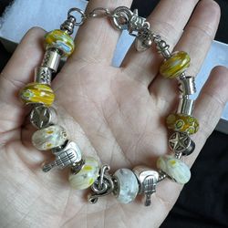 Musical Instruments Charm Bracelet ( Removable Charms)