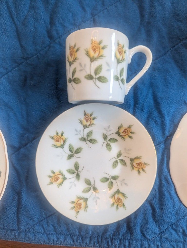 Tea Cup And Saucer Yellow Roses MC 1856
