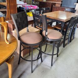 Pair Of Swivel Bar Stools. (30" Seat Height)
