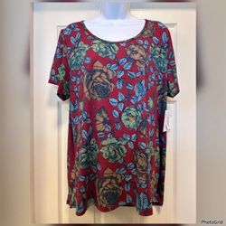 Lularoe • Vintage Floral “Classic T” Shirt