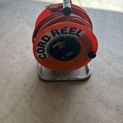 100 Foot Extension Cord On Reel Stand