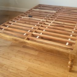 Bamboo queen bed frame