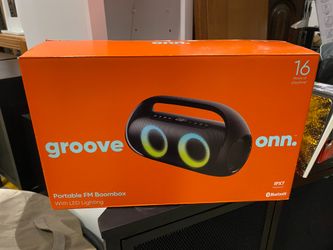 NEW! ONN Groove Portable FM Boombox