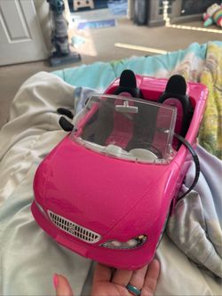 Barbie  Mattle Convertible 2-Seater Vehicle, Pink convertible Car with Rolling Wheels & Realistic Details 2013