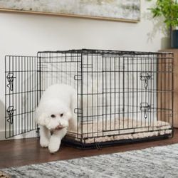 Brand New In Box Sml'md Dog Crate & Tray 2 Door 24"x18"x21 Foldable Cat Cage Pet Kennel Animal Carrier 