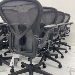 BRAND NEW HERMAN MILLER REMASTERED AERON CHAIRS SIZE B FULLY LOADED WITH POSTURE FIT SL!