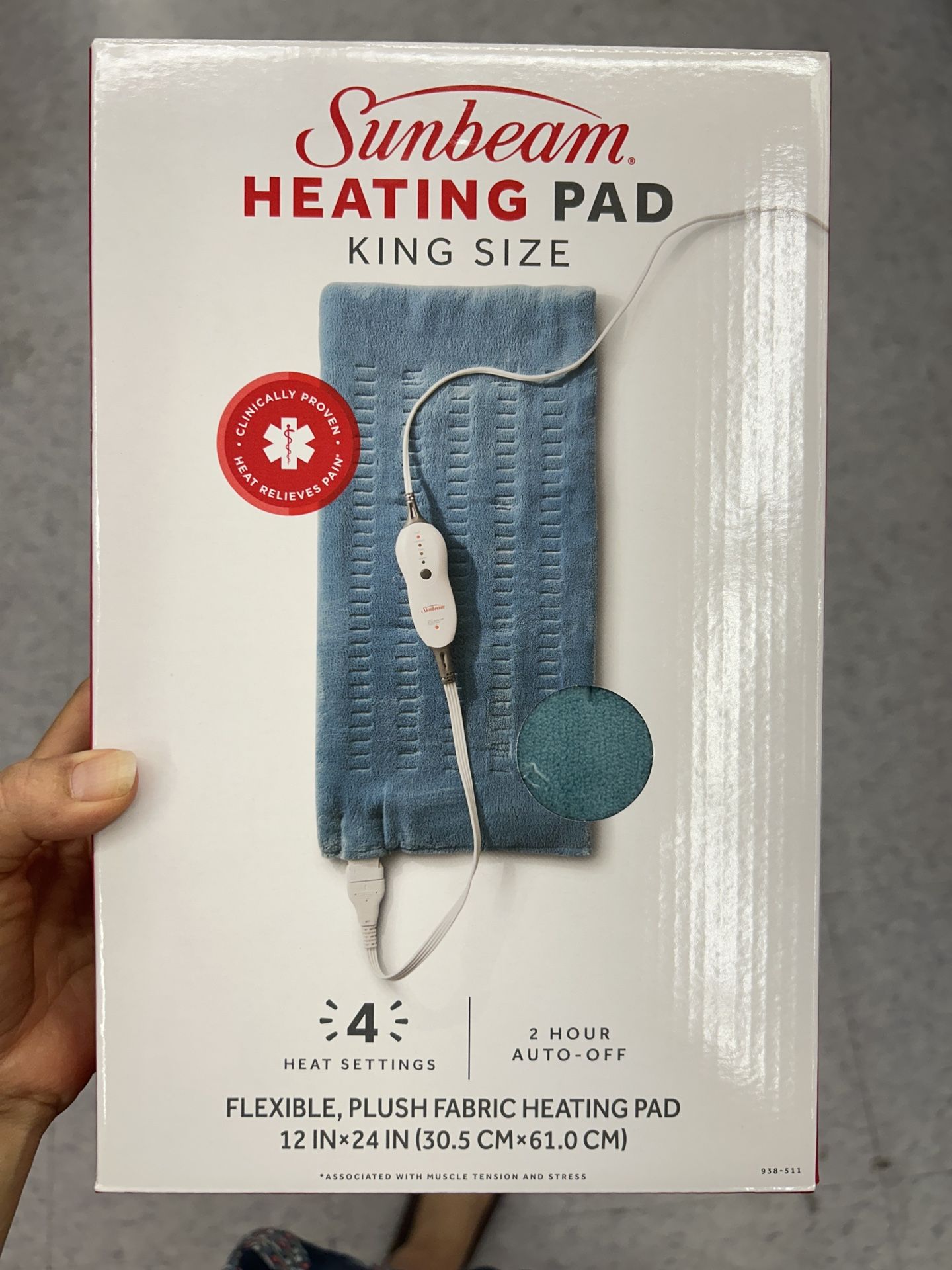 NWT Sunbeam King Size Heating Pad