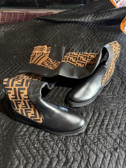 Brand new black and brown thigh high Boots size 7