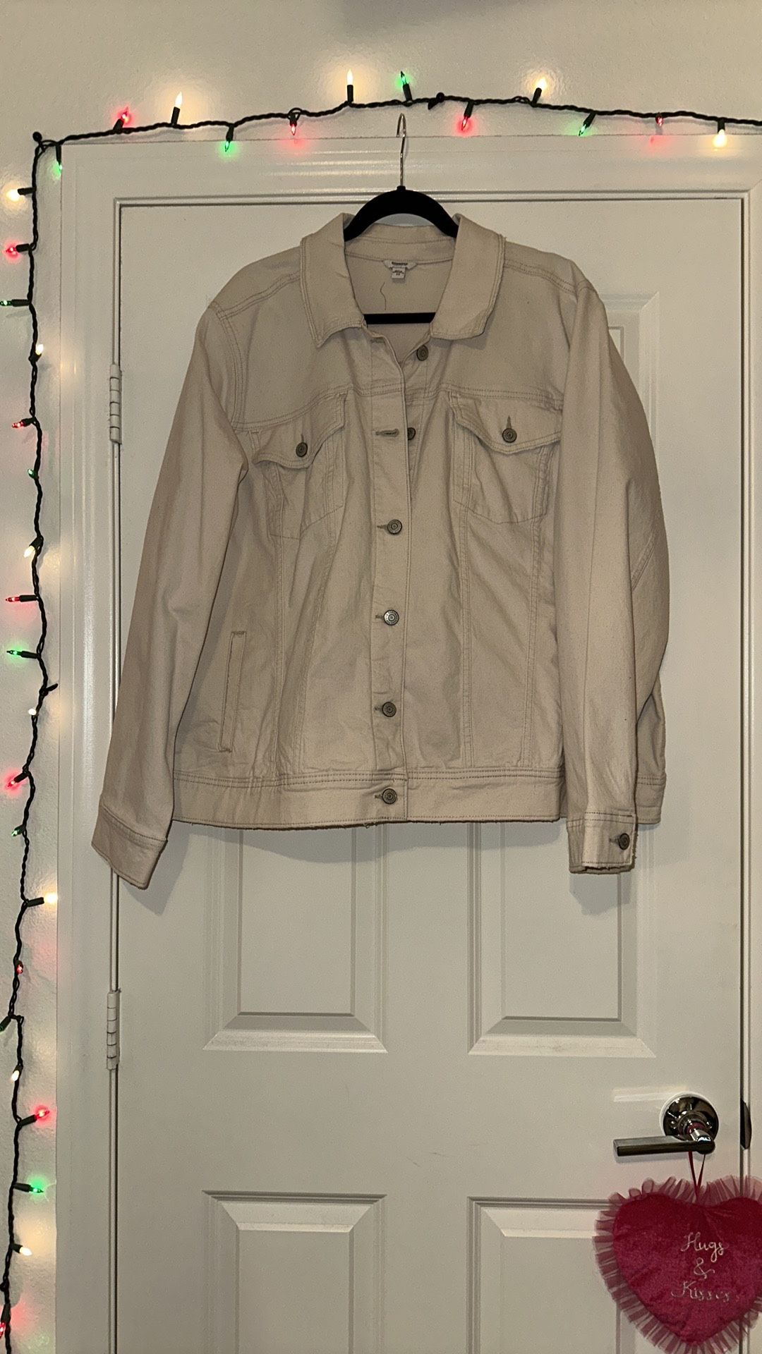 Women's Beige Denim Jacket