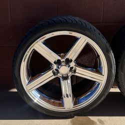 22” Chrome IROC Wheels w/Tires 5 Lug